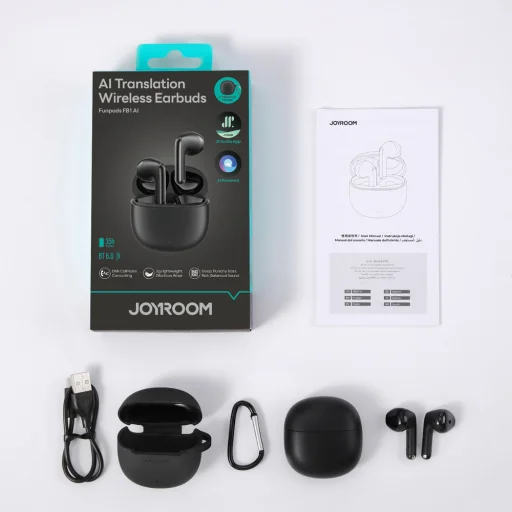 Joyroom JR-FB1 Funpods Bluetooth 6.0 bezdrôtové slúchadlá do uší TWS s funkciami AI - čierne - 8