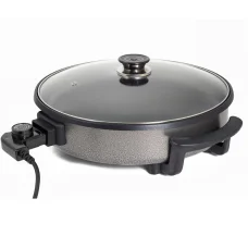 Zilan ZLN7870 elektrická panvica, 1500 W, hliníková panvica, nepriľnavý povrch, priemer 36 cm, sklenená pokrievka, regulátor teploty