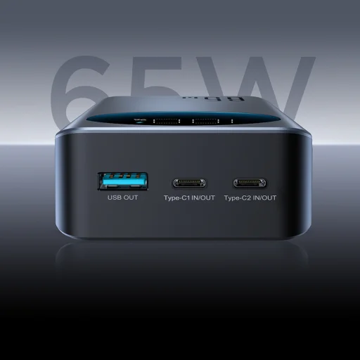 Joyroom JR-PBF05 Pro 30000mAh 65W Powerbanka s digitálnym displejom, 2x USB-C, 1x USB-A - čierna - 11
