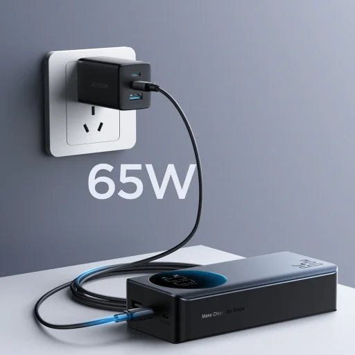 Joyroom JR-PBF05 Pro 30000mAh 65W Powerbanka s digitálnym displejom, 2x USB-C, 1x USB-A - čierna - 8