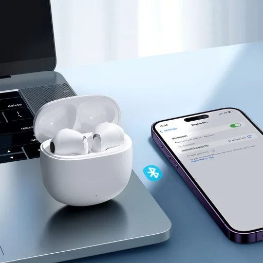 Joyroom JR-FB1 Funpods Bluetooth 6.0 Bezdrôtové TWS slúchadlá do uší - biele - 10