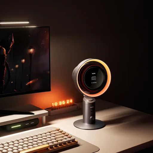 Jisulife Stolový ventilátor Pro3 10000mAh Turbínový ventilátor s filtrom - Tmavosivý - 14