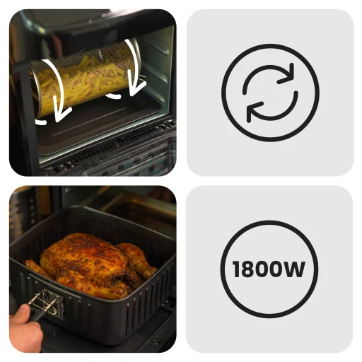 Huslog 1800 W multifunkčná teplovzdušná fritéza - 7