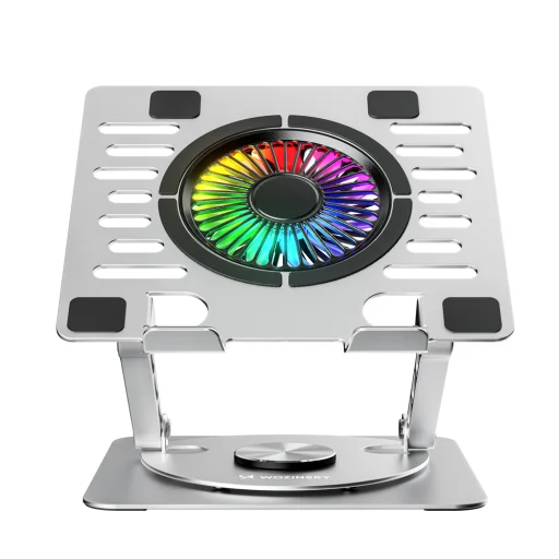 Wozinsky WDCX-X16-AS CoolBase RGB 360° chladiaci stojan pre notebook a tablet - strieborný - 6
