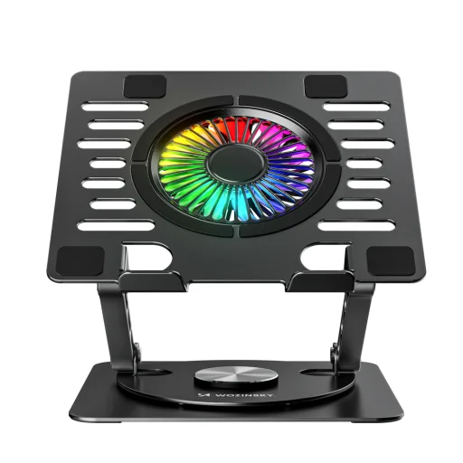 Wozinsky WDCX-X16-AS CoolBase RGB 360° chladiaci stojan pre notebook a tablet - čierny - 6