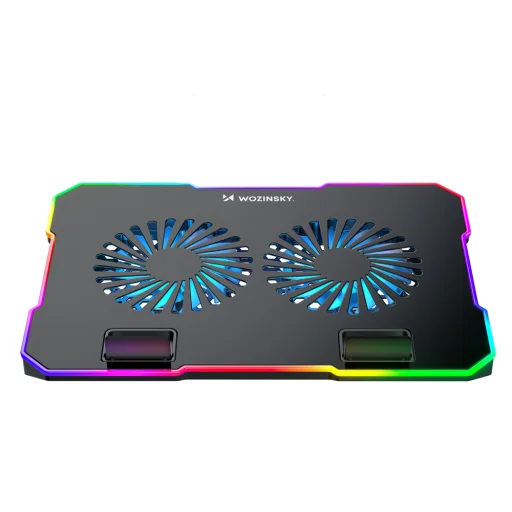 Wozinsky WDCX-A26 NitroCool RGB herná chladiaca podložka pod notebook - čierna - 2