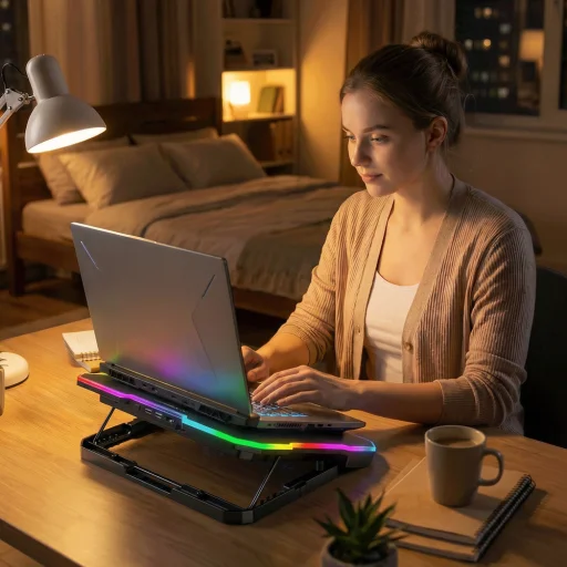 Wozinsky WDCX-A26 NitroCool RGB herná chladiaca podložka pod notebook - čierna - 7