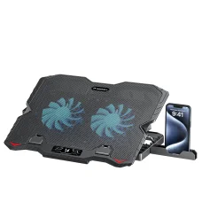 Wozinsky WDCX-015 StormPad RGB herná chladiaca podložka pod notebook - čierna