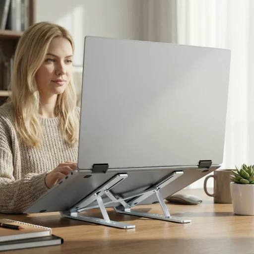 Wozinsky WDCX-X8S Skladací nastaviteľný stojan na notebook - Strieborný - 13