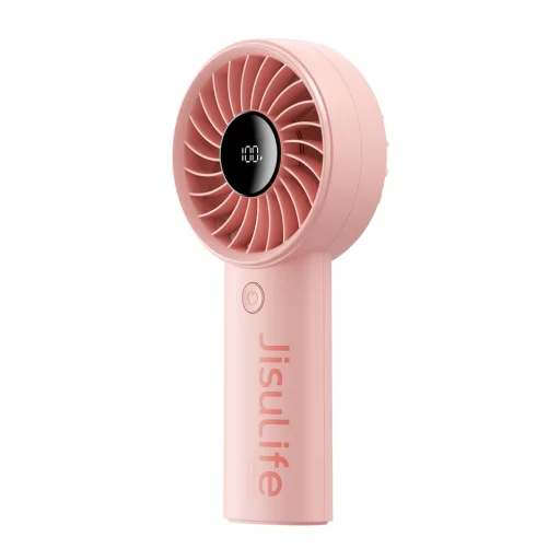 Jisulife Ručný ventilátor Life4 3600mAh Prenosný USB ventilátor - Ružový - 2