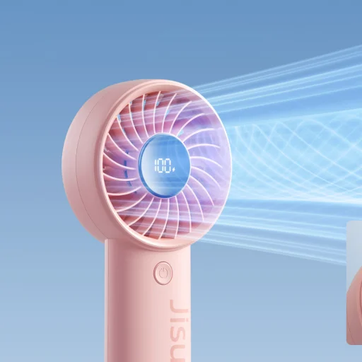 Jisulife Ručný ventilátor Life4 3600mAh Prenosný USB ventilátor - Ružový - 13