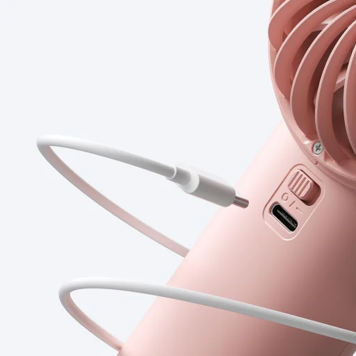 Jisulife Ručný ventilátor Life4 3600mAh Prenosný USB ventilátor - Ružový - 14