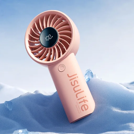 Jisulife Ručný ventilátor Life4 3600mAh Prenosný USB ventilátor - Ružový - 4