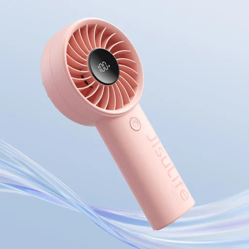 Jisulife Ručný ventilátor Life4 3600mAh Prenosný USB ventilátor - Ružový - 5