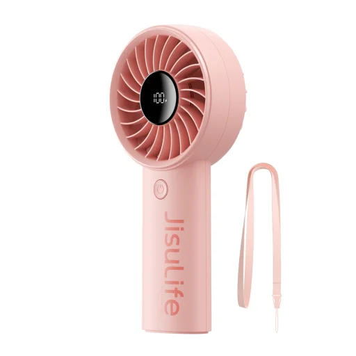 Jisulife Ručný ventilátor Life4 3600mAh Prenosný USB ventilátor - Ružový - 1