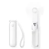 Jisulife Ručný ventilátor Life8 Plus Prenosný USB ventilátor s funkciou powerbanky 4500mAh a svietidlom - biely thumbnail