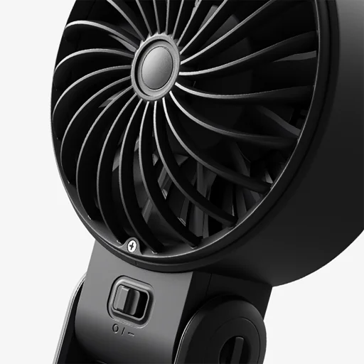 Jisulife ručný ventilátor Life7 3600mAh prenosný USB ventilátor - čierny - 6