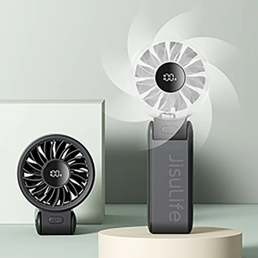 Jisulife ručný ventilátor Life7 3600mAh prenosný USB ventilátor - čierny - 8