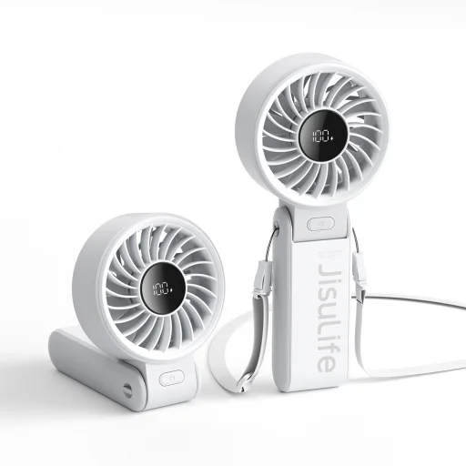 Jisulife Ručný ventilátor Life7 3600mAh Prenosný USB ventilátor - Sivý - 2
