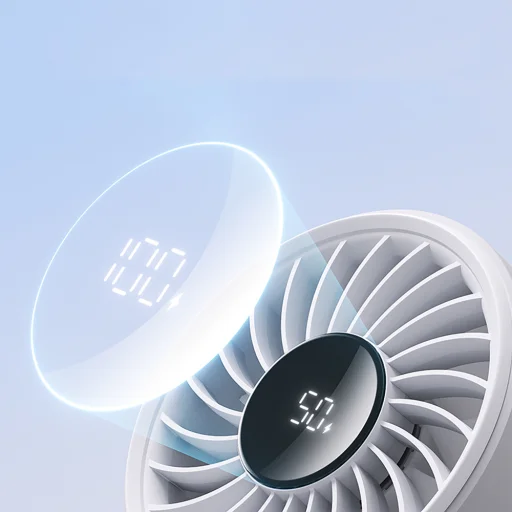 Jisulife Ručný ventilátor Life7 3600mAh Prenosný USB ventilátor - Sivý - 13