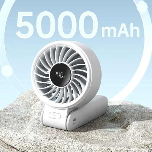 Jisulife Ručný ventilátor Life7 3600mAh Prenosný USB ventilátor - Sivý - 15