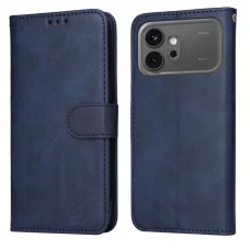 Pre Honor 600 Global / 600 Pro Global klasické flipové puzdro so vzorom teľacej kože kožené puzdro na telefón (modré) puzdro