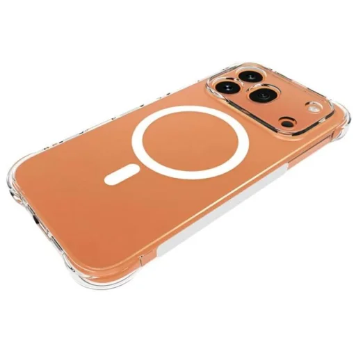 Honor 600 Pro 5G Global WANLONFENG priehľadné magnetické TPU puzdro na telefón, nárazuvzdorné v štyroch rohoch, s 2 kusmi ochranného tvrdeného skla na displej, puzdro - 5