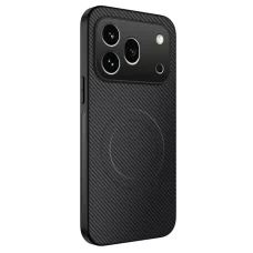 Honor 600 Pro Global WANLONFENG séria TQ magnetické hybridné puzdro na telefón z PC + TPU so vzorom karbónových vlákien (čierne)