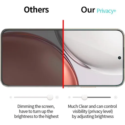 Honor 600 Pro teljes fedésű, adatvédelmi, privacy edzett üvegfólia - 4