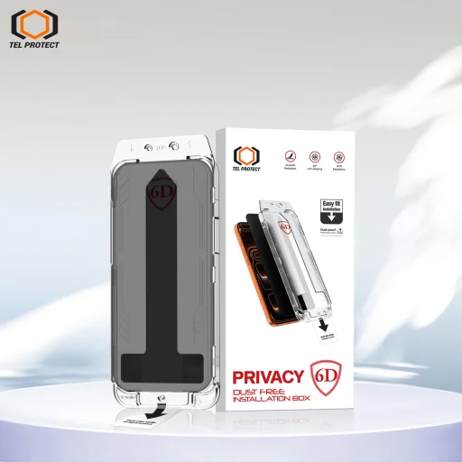 Tel Protect Bezprašne aplikovateľné Privacy Celolepiace 6D Tvrdené sklo Samsung Galaxy S26 Ultra čierne (s odomykaním odtlačkom prsta) - 10