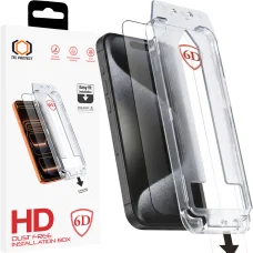 Tel Protect Dust-Free Easy Fit Full Glue 6D Tvrdené sklo iPhone 15 Pro Max čierne čierne sklo