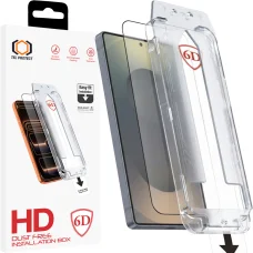 Samsung Galaxy S25 Ultra čierne Tel Protect Dust-Free Easy Fit Full Glue 6D tvrdené sklo (s odomykaním odtlačkom prsta)