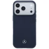 iPhone 17 Pro Max Mercedes kožený polokryt s efektom dreva MagSafe tmavomodrý thumbnail