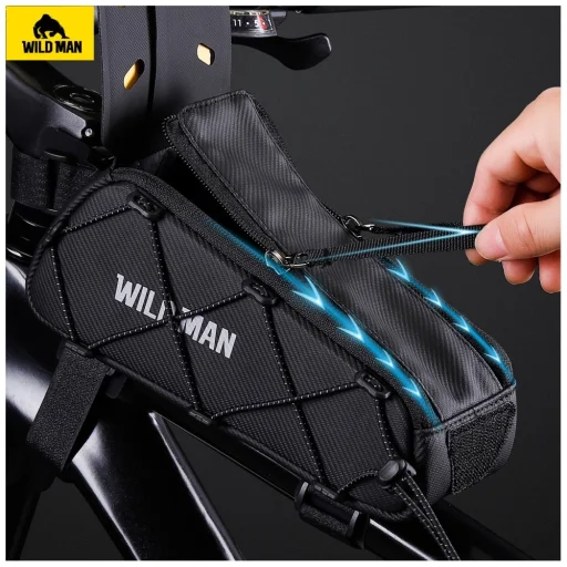 WILDMAN GX100 taška na rám bicykla s držiakom čierna - 3
