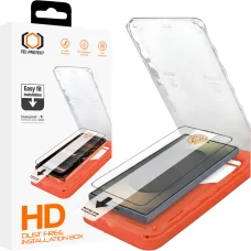 Tel Protect Bezprašné HD Titan tvrdené sklo s jednoduchou inštaláciou pre Samsung Galaxy S25 čierne (odomykanie odtlačkom prsta)