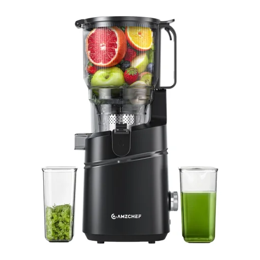 AMZCHEF SJ-036CBK pomalý odšťavovač (čierny) - 1