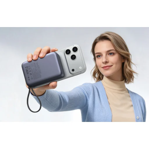 Ugreen PB567 20000 mAh magnetická powerbanka, USB + USB-C, Qi2 15 W (biela) - 4