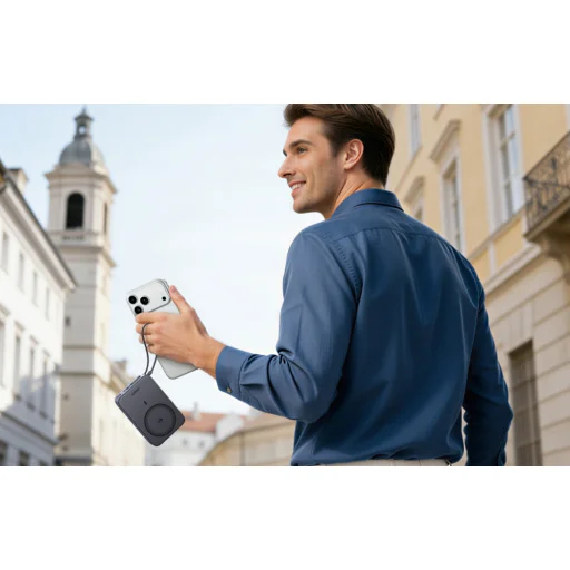 Ugreen PB567 20000 mAh magnetická powerbanka, USB + USB-C, Qi2 15 W (biela) - 6