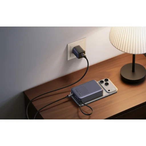 Ugreen PB567 20000 mAh magnetická powerbanka, USB + USB-C, Qi2 15 W (biela) - 7