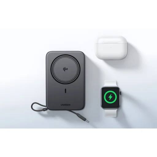 Ugreen PB567 20000 mAh magnetická powerbanka, USB + USB-C, Qi2 15 W (biela) - 2