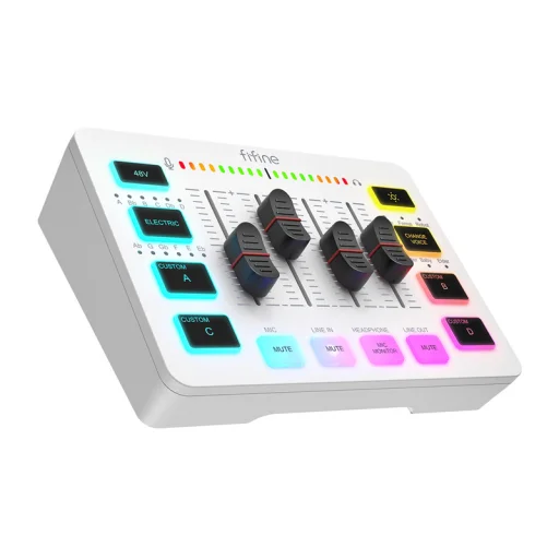 Fifine SC3W biely audio mixér - 3