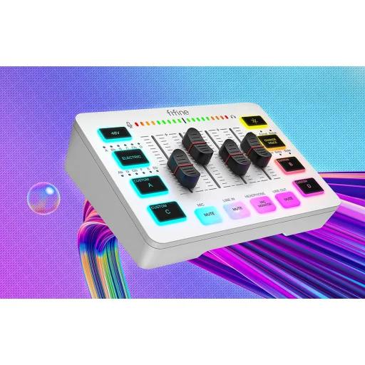 Fifine SC3W biely audio mixér - 7