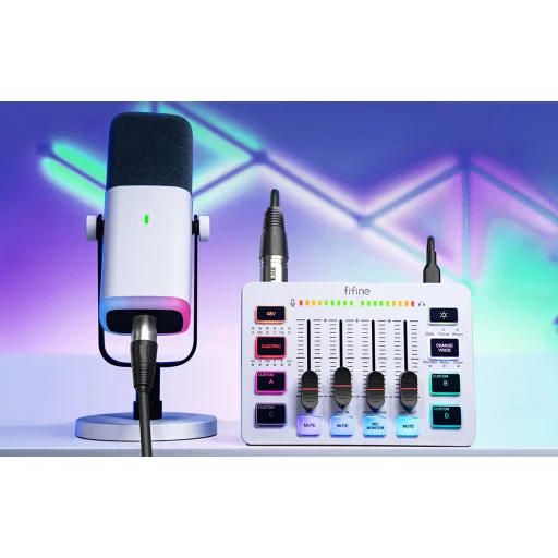 Fifine SC3W biely audio mixér - 8