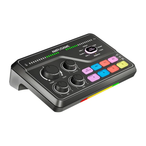 Fifine herný mixážny pult SC8 RGB (čierny) - 2