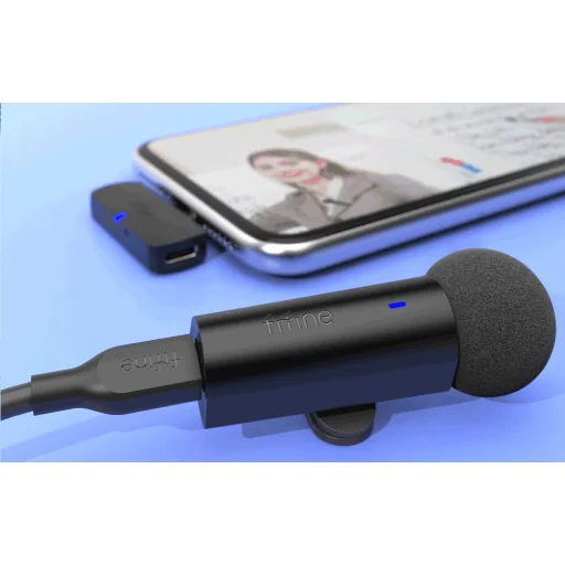 Fifine M6 USB-C bezdrôtový klopový mikrofón, USB-C, čierny - 2