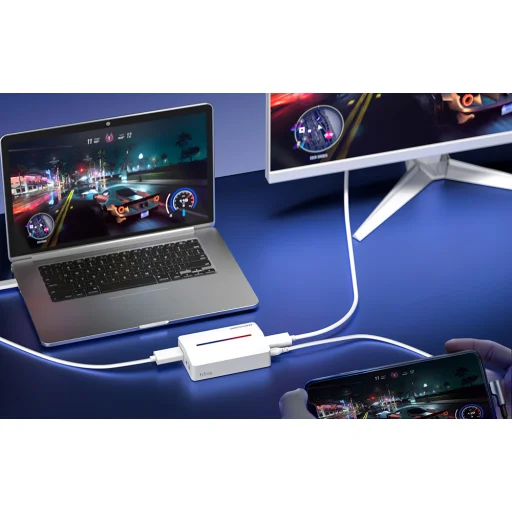 Fifine Capture Card V3W HDMI - USB-A zachytávacia karta, biela - 6