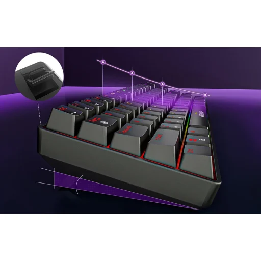 Fifine Mechanical Keyboard GK1 65% RGB čierna herná mechanická klávesnica - 6