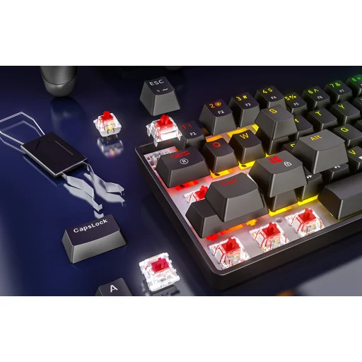 Fifine Mechanical Keyboard GK1 65% RGB čierna herná mechanická klávesnica - 7