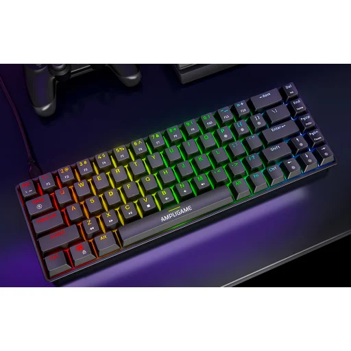 Fifine Mechanical Keyboard GK1 65% RGB čierna herná mechanická klávesnica - 8