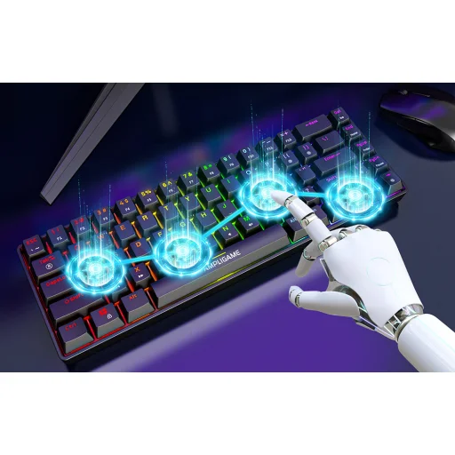 Fifine Mechanical Keyboard GK1 65% RGB čierna herná mechanická klávesnica - 9